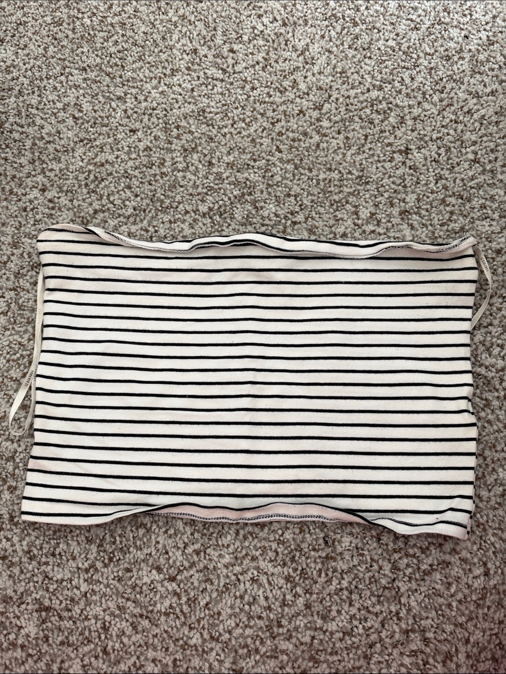 Forever21 Striped White and Black Tube Skirt
